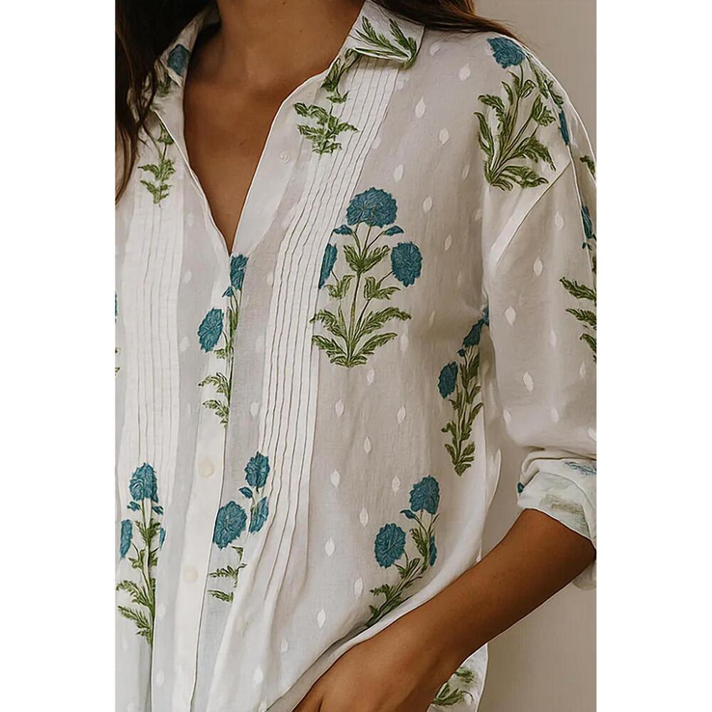 NEW THE NU VINTAGE fioretta top in white - Picture 2 of 2